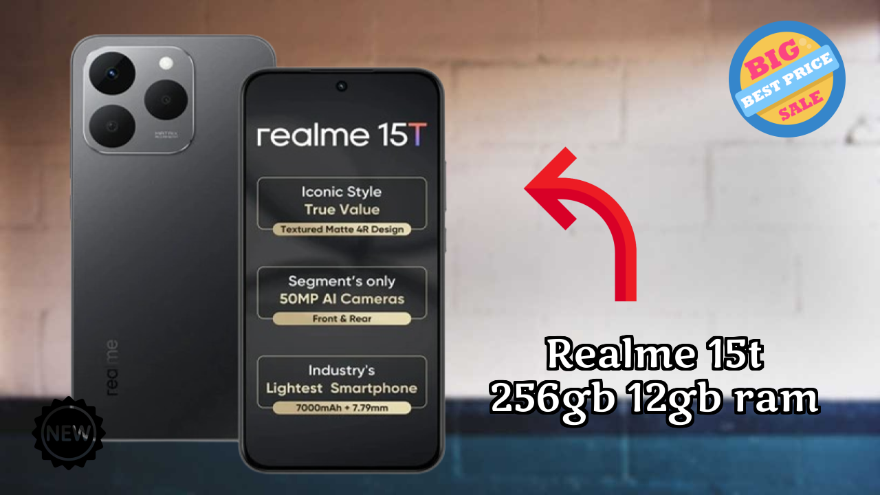 Realme 15T 256GB 12GB RAM Display Size: 6.57 Inches (16.69 Cm) Screen Quality